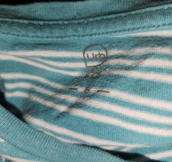 Urban Planet Aqua Striped Kids Tee - Picture 3 of 3